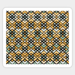 Abstract geometric pattern - bronze, green and black. Sticker